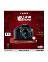 Canon EOS 1500D DLSR Camera & the Canon EF S 18-55 IS II kit lens with 15 months warranty is available at CameraPro Colombo Sri Lanka