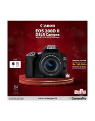 Canon EOS 200D II DLSR Camera with Canon EF S 18-55 IS STM kit lens with 15 months warranty is available at CameraPro Colombo Sri Lanka