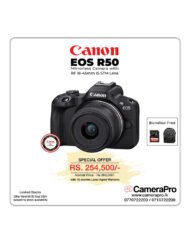 Canon EOS R50 Mirrorless Camera with Canon RF-S18-45mm lens with 15 months warranty available at CameraPro Colombo, Sri Lanka