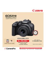 Canon EOS R10 Mirrorless Camera with Canon RF-S18-45mm lens with 15-month warranty available at CameraPro Colombo, Sri Lanka